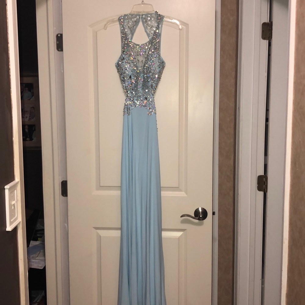 Blue prom dress